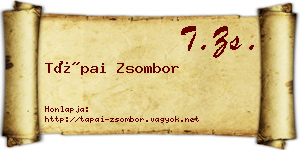 Tápai Zsombor névjegykártya