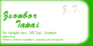 zsombor tapai business card